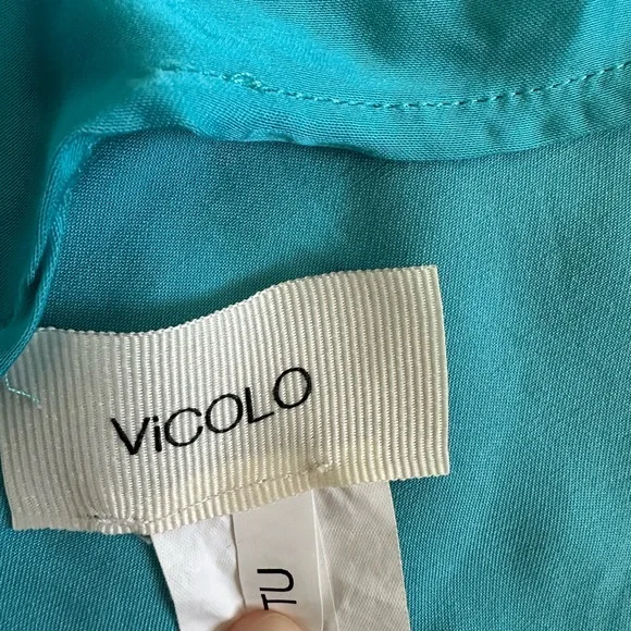 ViCOLO Teal Halter Top - Picture 8 of 9